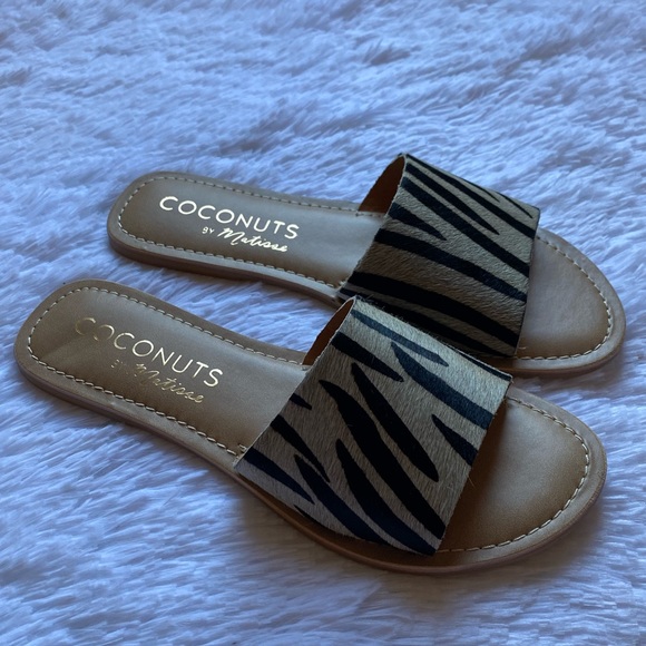 Coconuts by Matisse Shoes - NWOT Coconuts by Matisse Zebra Print Sandals